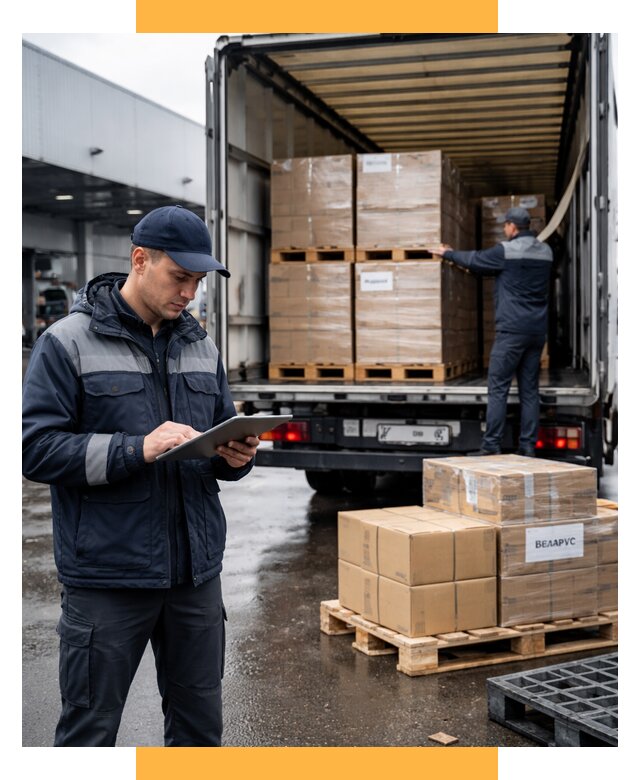 Доставка грузов из Беларуси от 15440 р. логистика СетСервис-Прв