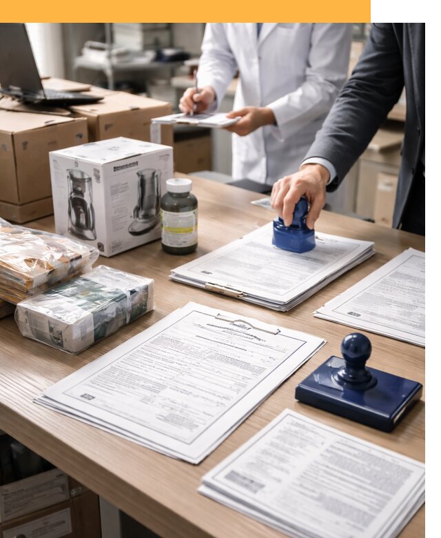 Сертификация импортных товаров от 12352 с таможенным сопровождением